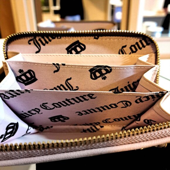 Juicy Couture Girls Only Dusty Blush Pink Zip Around Wallet NWOT - Picture 8 of 9